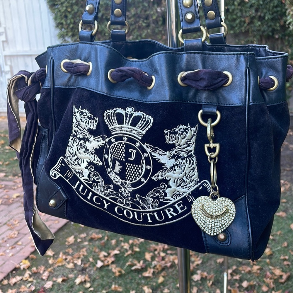 90’s Juicy Couture Scottie Dog Velour Daydreamer Tote